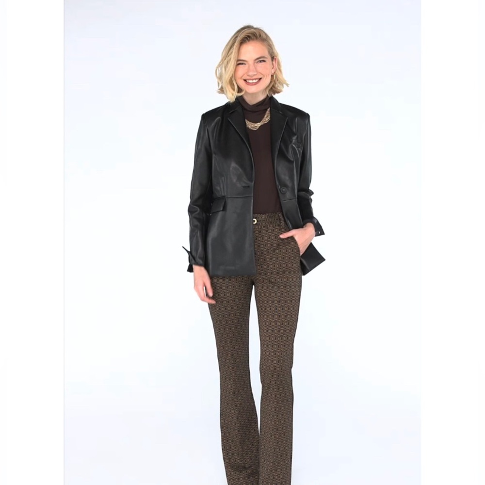 cabi James Jacket Black Faux Leather Size Large NWOT - Picture 4 of 5